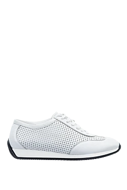 White leather sneakers for men