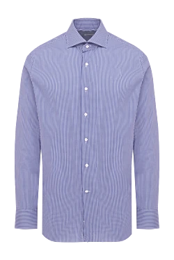 Blue cotton shirt for men