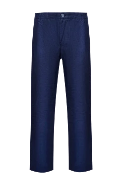 Men's blue linen trousers