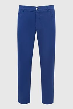 Blue cotton trousers for men