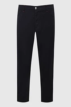 Cotton and cashmere jeans black for men