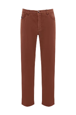 Men's brown cotton jeans