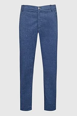 Blue cotton trousers for men