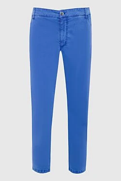 Blue cotton trousers for men