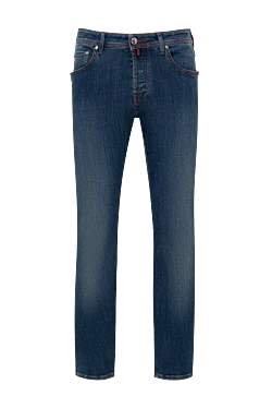 Cotton and elastomer jeans blue for men