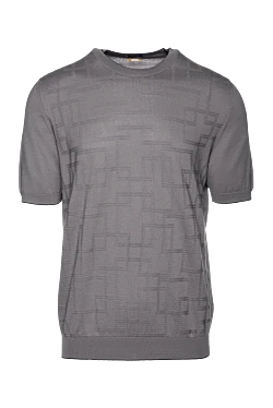 Cotton short sleeve jumper gray for men