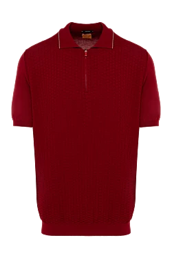 Cotton polo burgundy for men