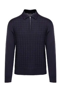 Long Sleeve Polo in Silk and Cashmere black for men