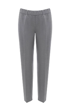 Gray wool trousers for women