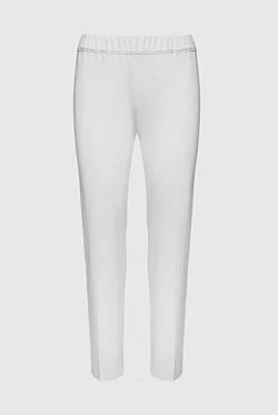 Gray wool trousers for women