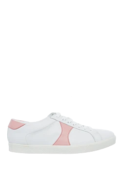 White leather sneakers for women