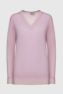 Pink wool jumper for women