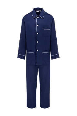 Blue cotton pajamas for men