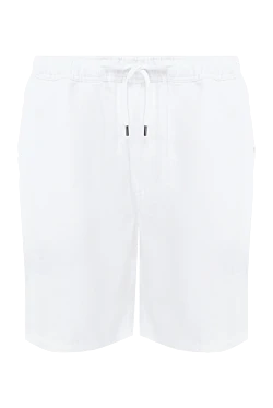 White linen shorts for men