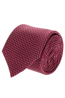 Silk tie burgundy for men