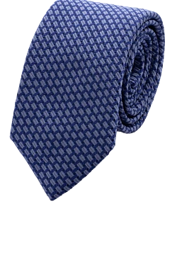 Blue silk tie for men