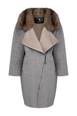 Women's gray cashmere and sable coat