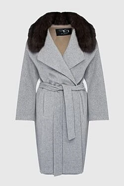 Women's gray cashmere and sable coat