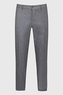 Men's gray cashmere trousers