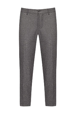 Men's gray cashmere trousers
with pocket piping