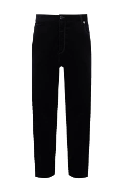 Men's black cotton trousers