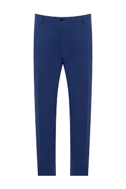 Blue cotton trousers for men