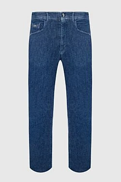 Cotton and polyester jeans blue for men