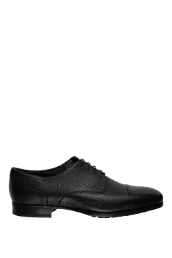 Men's black leather shoes