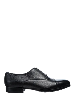 Men's black leather shoes