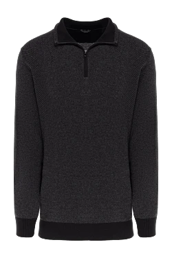 Gray cashmere troyer for men