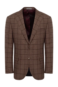 Brown wool jacket for men