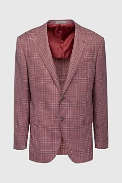 Pink wool jacket for men