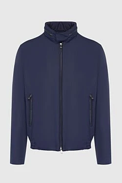 Blue polyester jacket for men