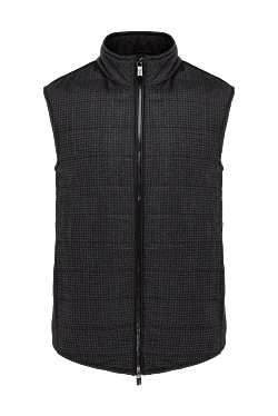 Vest made of wool and polyamide black for men