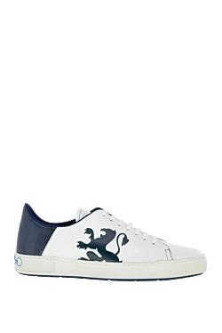 White leather sneakers for men