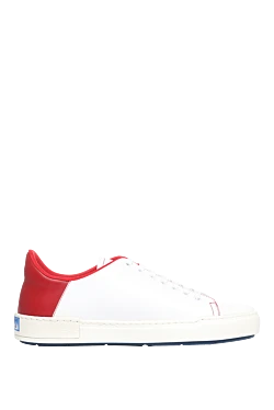 White leather sneakers for men