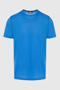 Blue cotton T-shirt for men