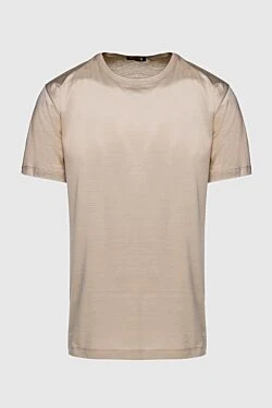 Beige cotton T-shirt for men