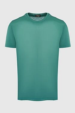 Green cotton T-shirt for men