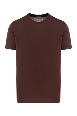 Brown cotton T-shirt for men