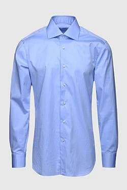 Blue cotton shirt for men