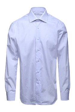 Blue cotton shirt for men