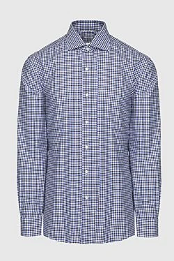 Blue cotton shirt for men