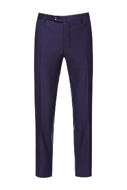 Purple wool trousers for men