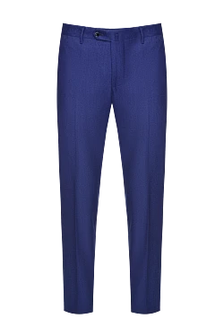 Men's wool trousers, formal, dark blue