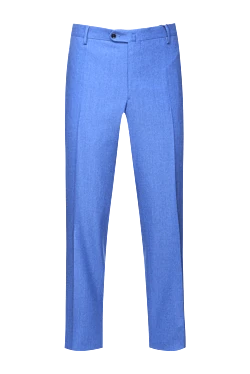 Blue wool trousers for men