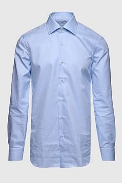 Blue cotton shirt for men