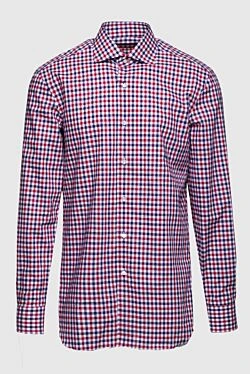 Men's burgundy cotton shirt