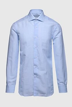 Blue cotton shirt for men