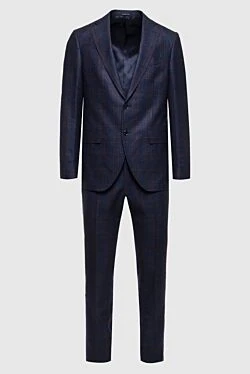 Men's suit made of wool, blue